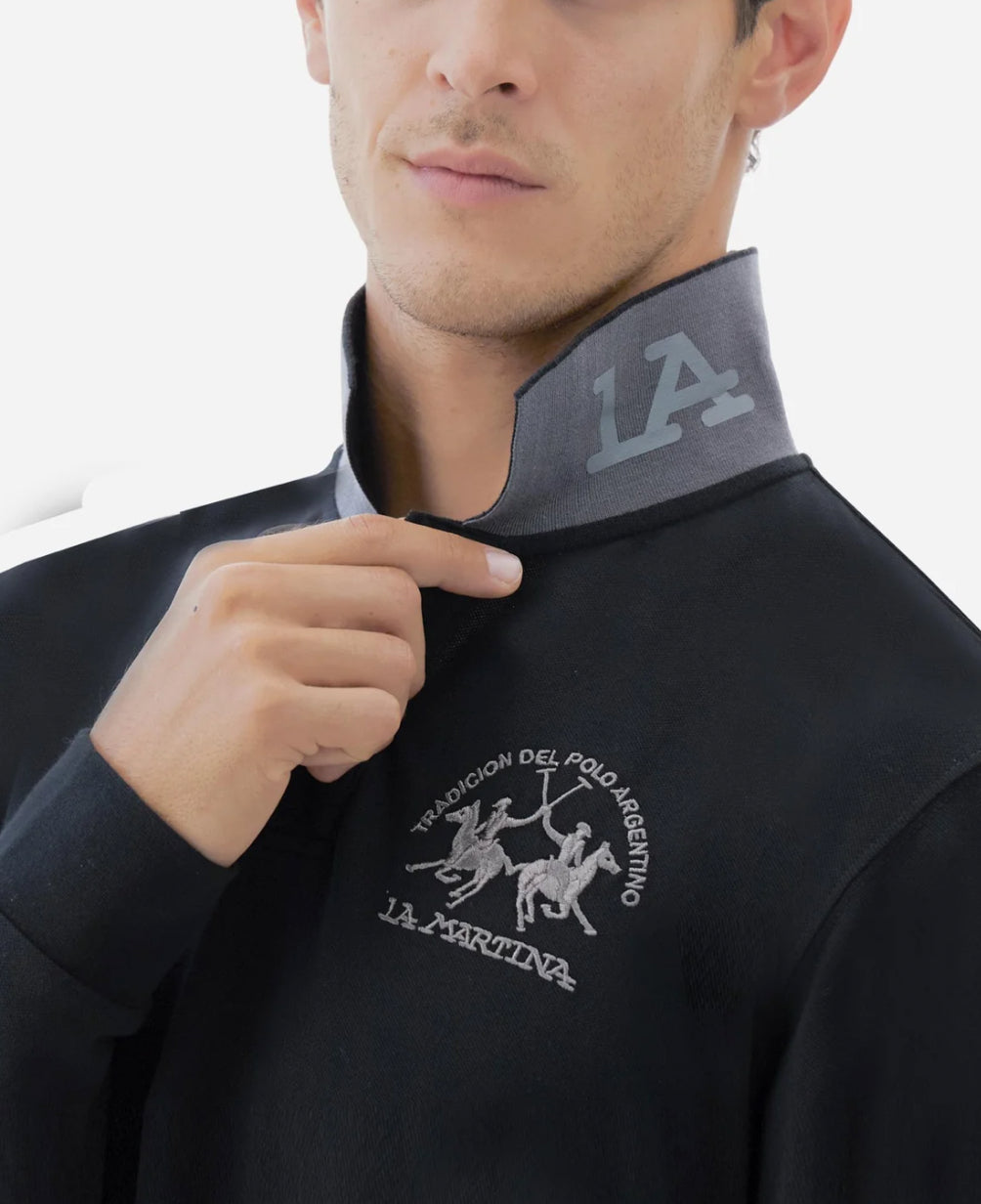 LA MARTINA Men's stretch piqué polo shirt