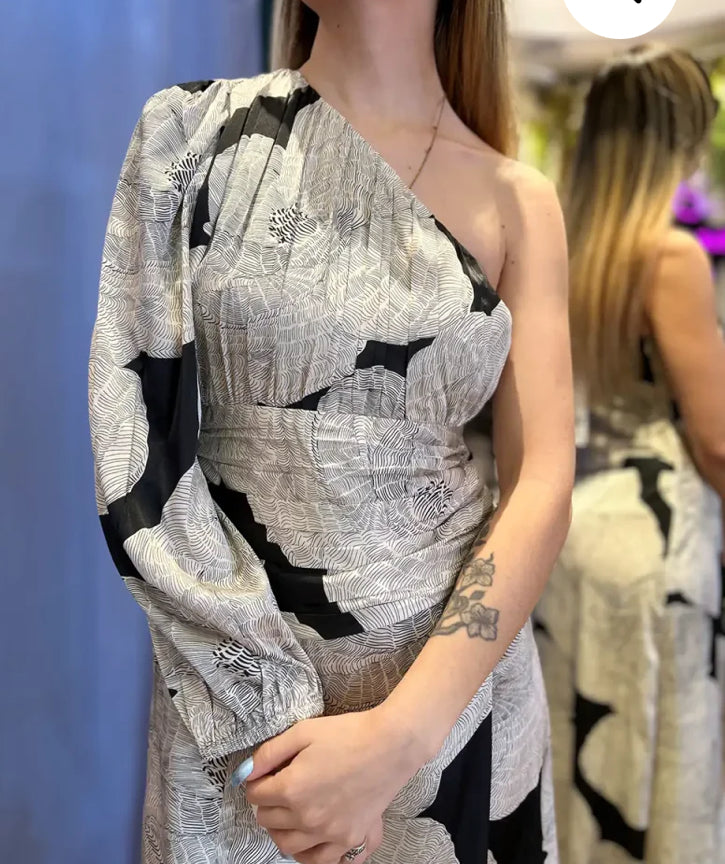 ANON ONE SHOULDER LONG DRESS A125SD022 50%