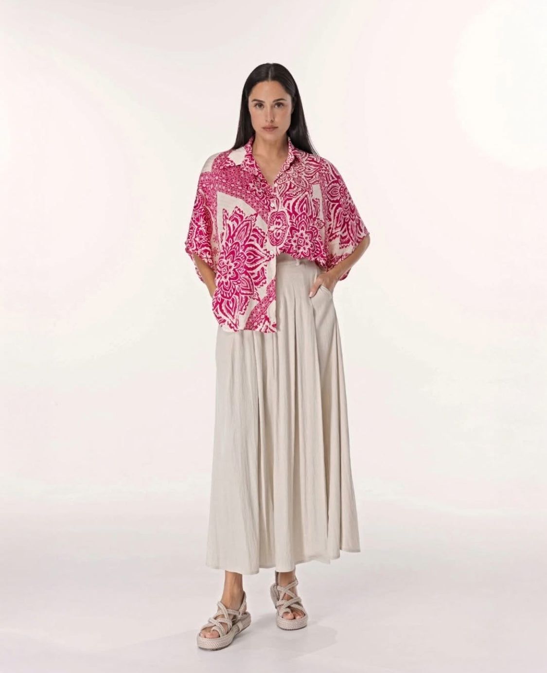 ANON 3/4 SLEEVE SHIRT A115ST117 OVERSIZED