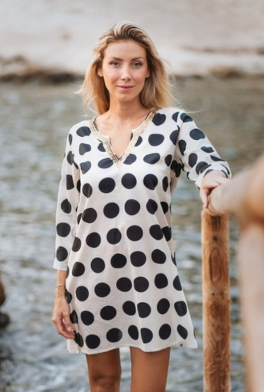 Isla short polka dot dress