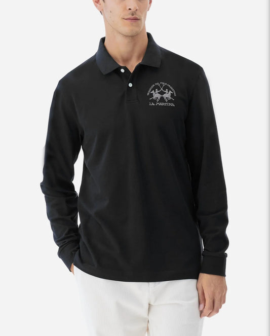 LA MARTINA Men's stretch piqué polo shirt