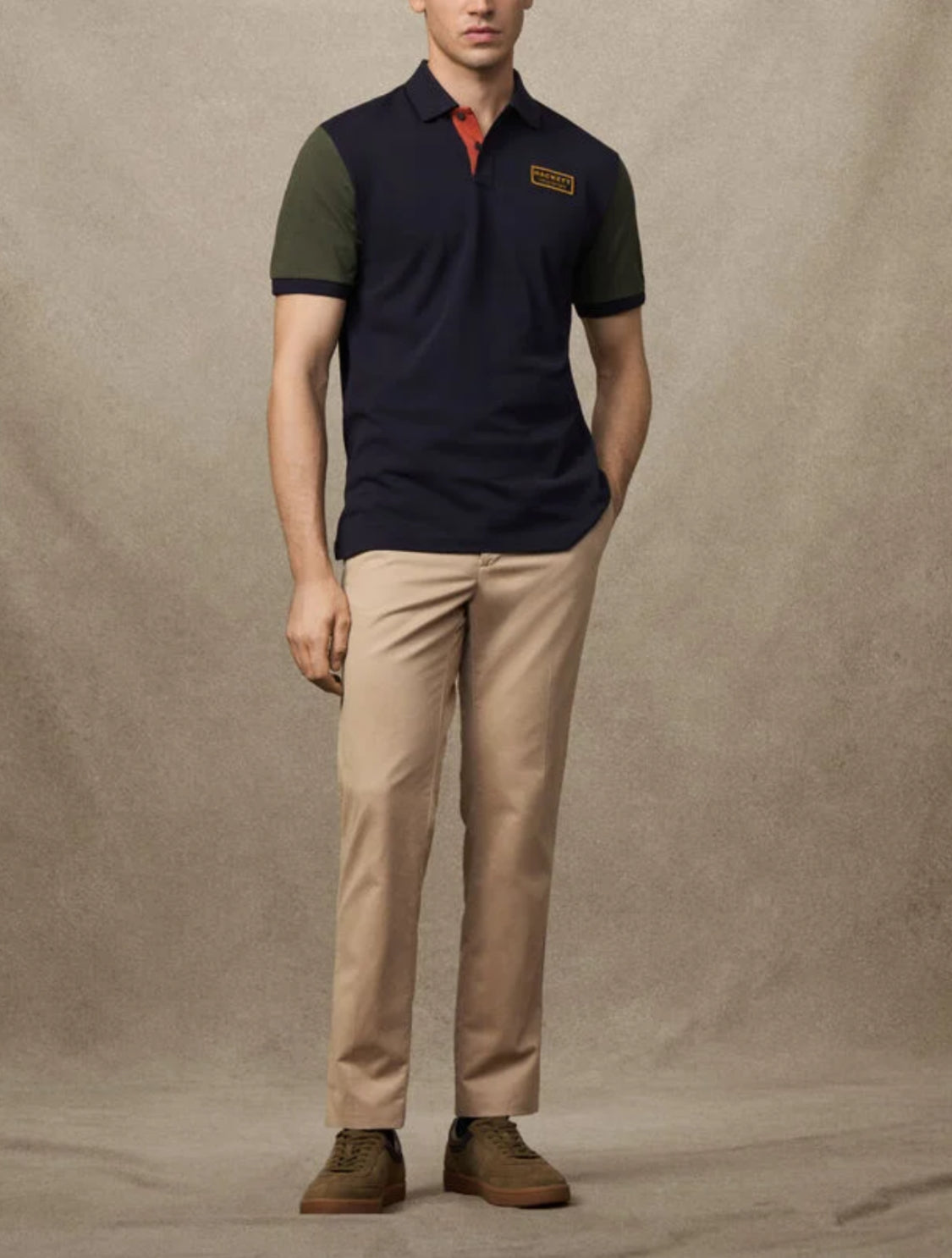 HACKETT CLASSIC FIT SHORT SLEEVE RALLY MULTI POLO HM5600029