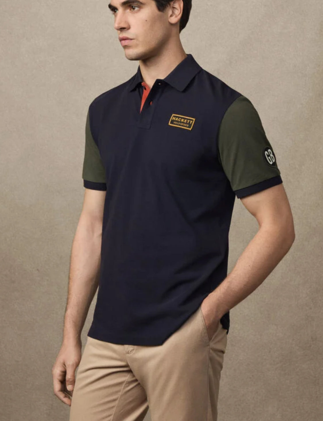 HACKETT CLASSIC FIT SHORT SLEEVE RALLY MULTI POLO HM5600029