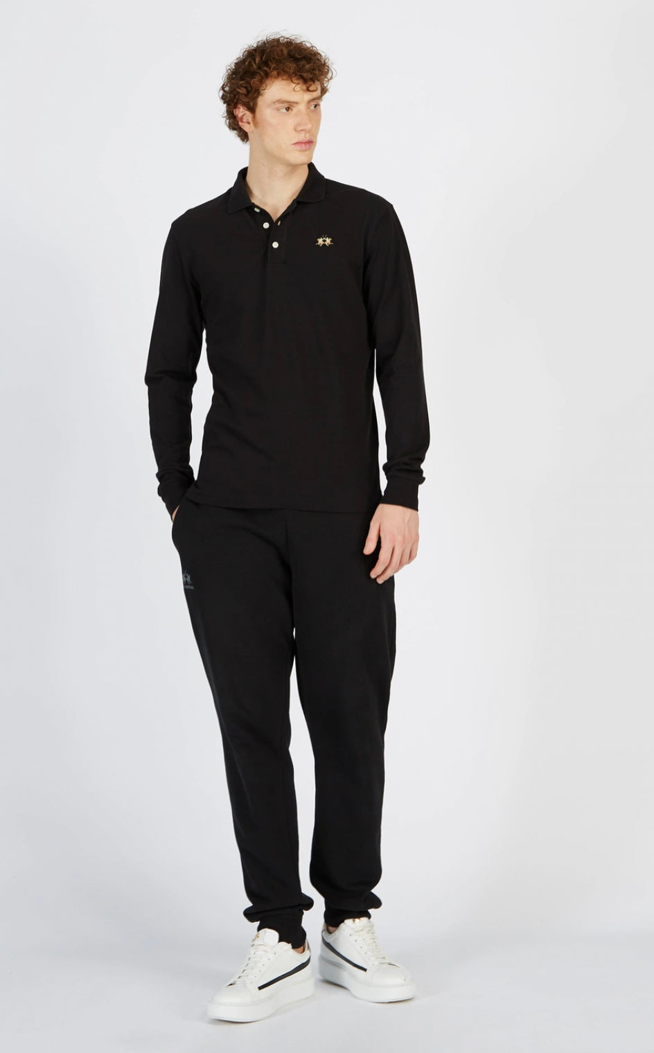 LA MARTINA MAN BASIC LONG SLEEVES POLO SHIRT PIQUET STRETCH CCMP04