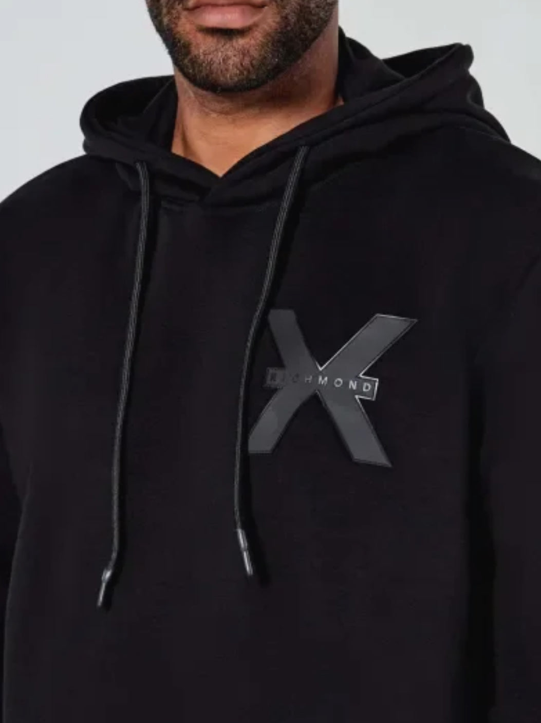 Richmond X sweatshirt with logo on the front, long sleeves with cuffs and hood UMA25040