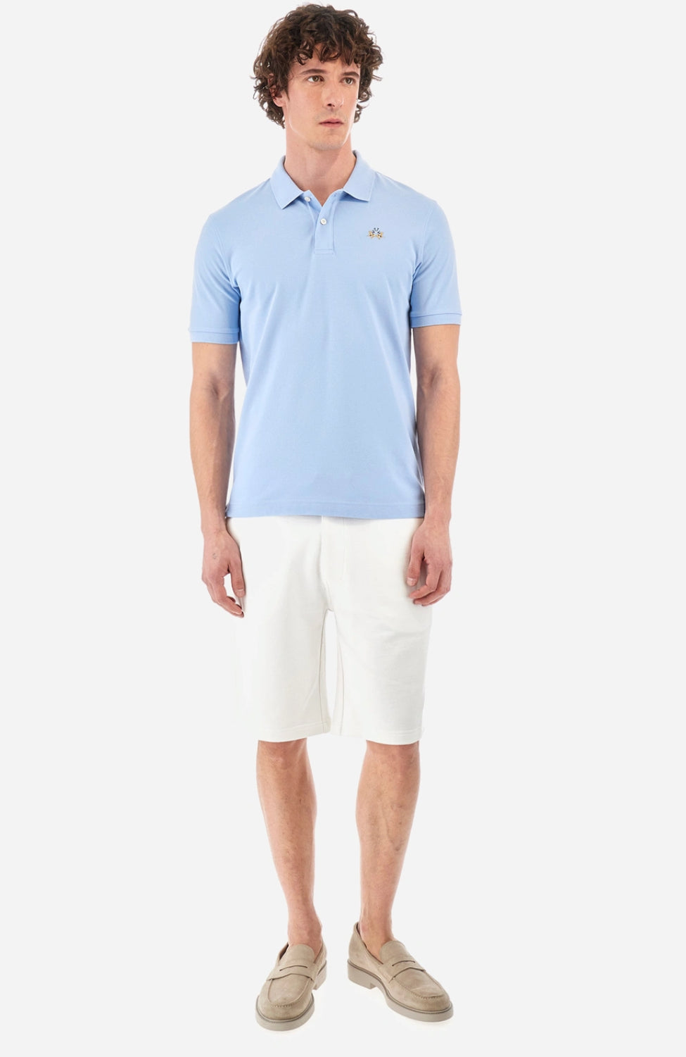 LA MARTINA MAN POLO SHIRT MAP002  BLUE BELL COLOR