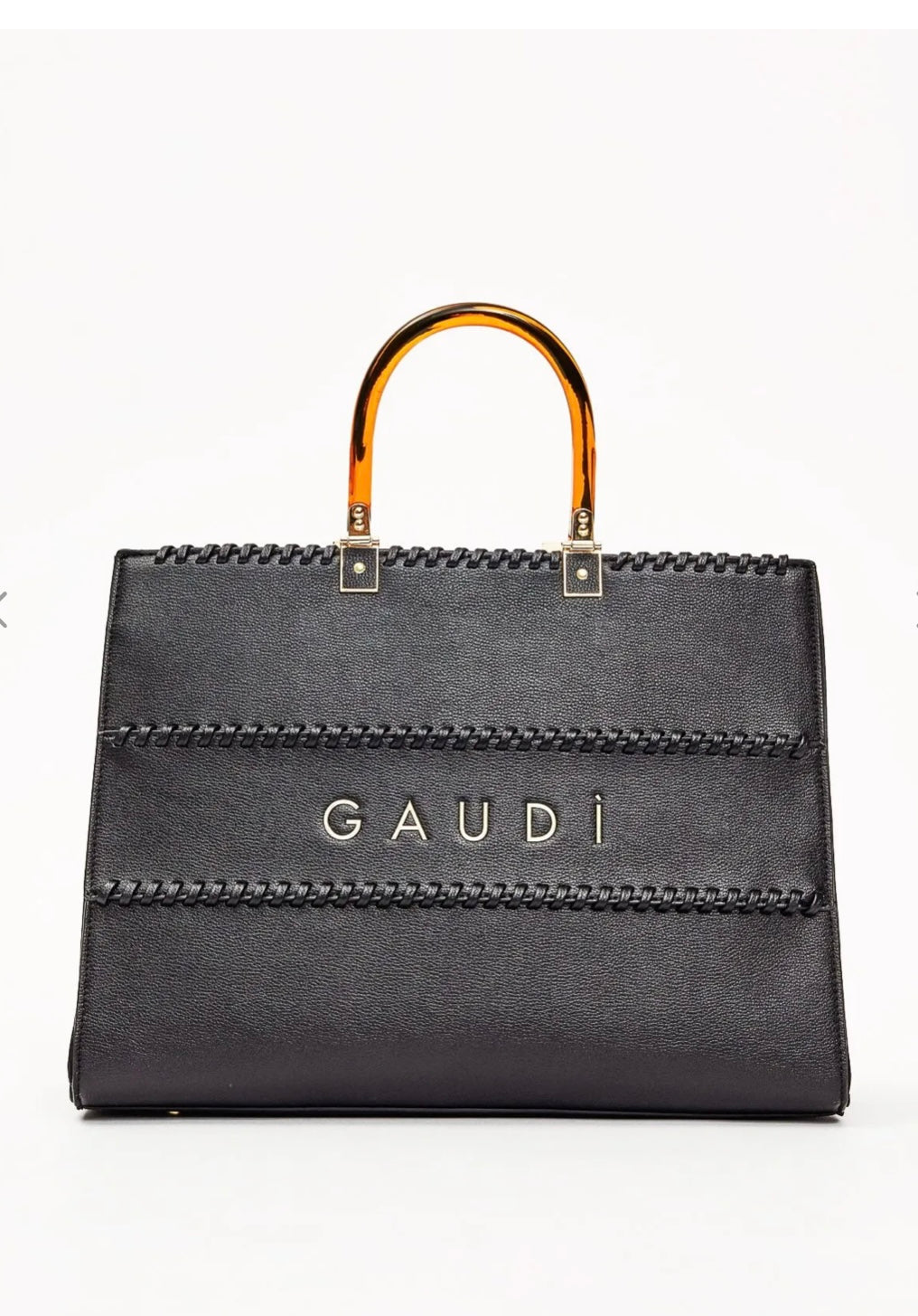 GAUDI White faux leather shopping bag V6AE-12750