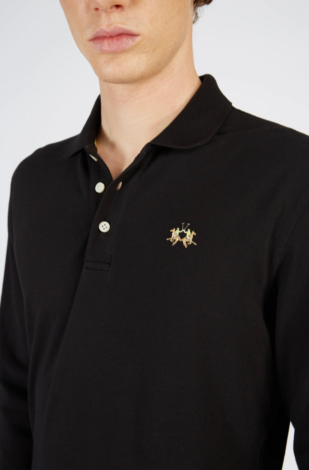 LA MARTINA MAN BASIC LONG SLEEVES POLO SHIRT PIQUET STRETCH CCMP04