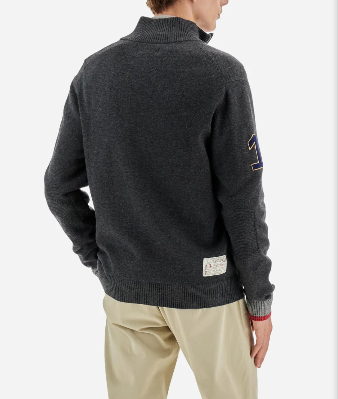 LA MARTINA Men’s full zip wool blend sweater Polo Team