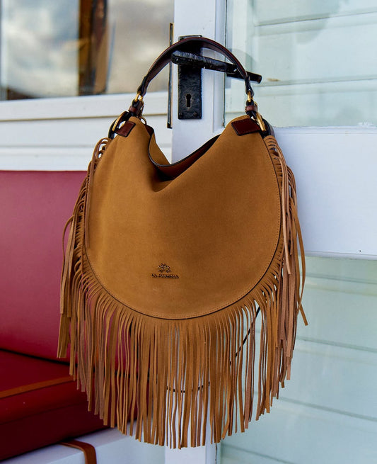 LA MARTINA WOMAN LUNA HOBO SUEDE FRINGE WCA020