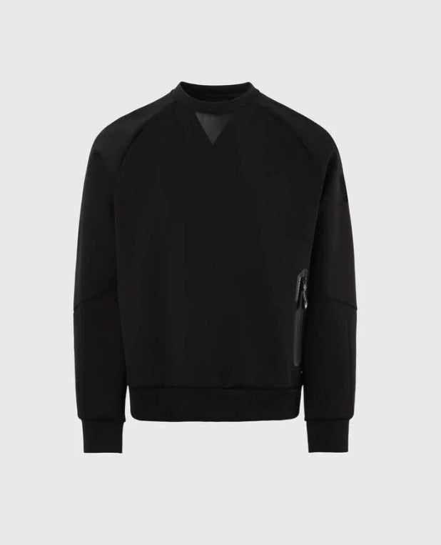 MASERATI SWEATSHIRT  CREW NECK BLACK IN SCUBA 45 2017 slim fit