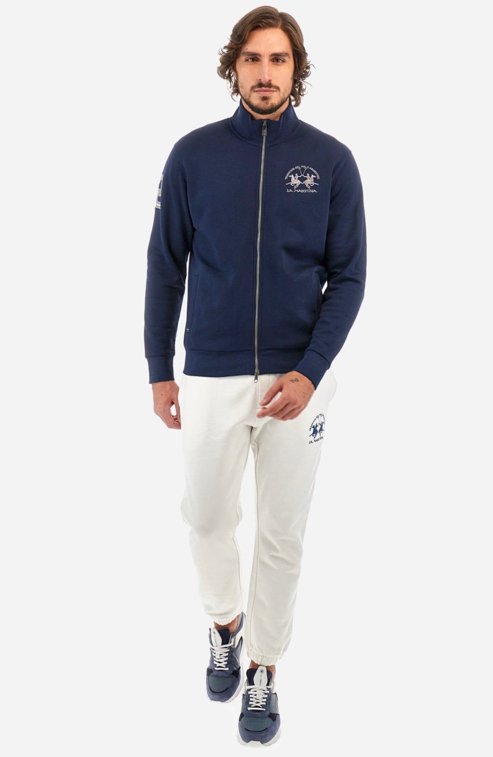 LA MARTINA MAN FLEECE BRUSHED SMF301 FULL ZIP