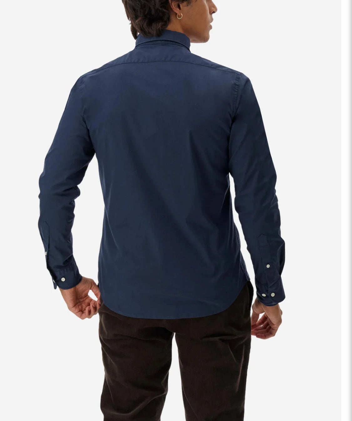 LA MARTINA BASIC Slim-fit cotton shirt with semi-cutaway collar MBC002