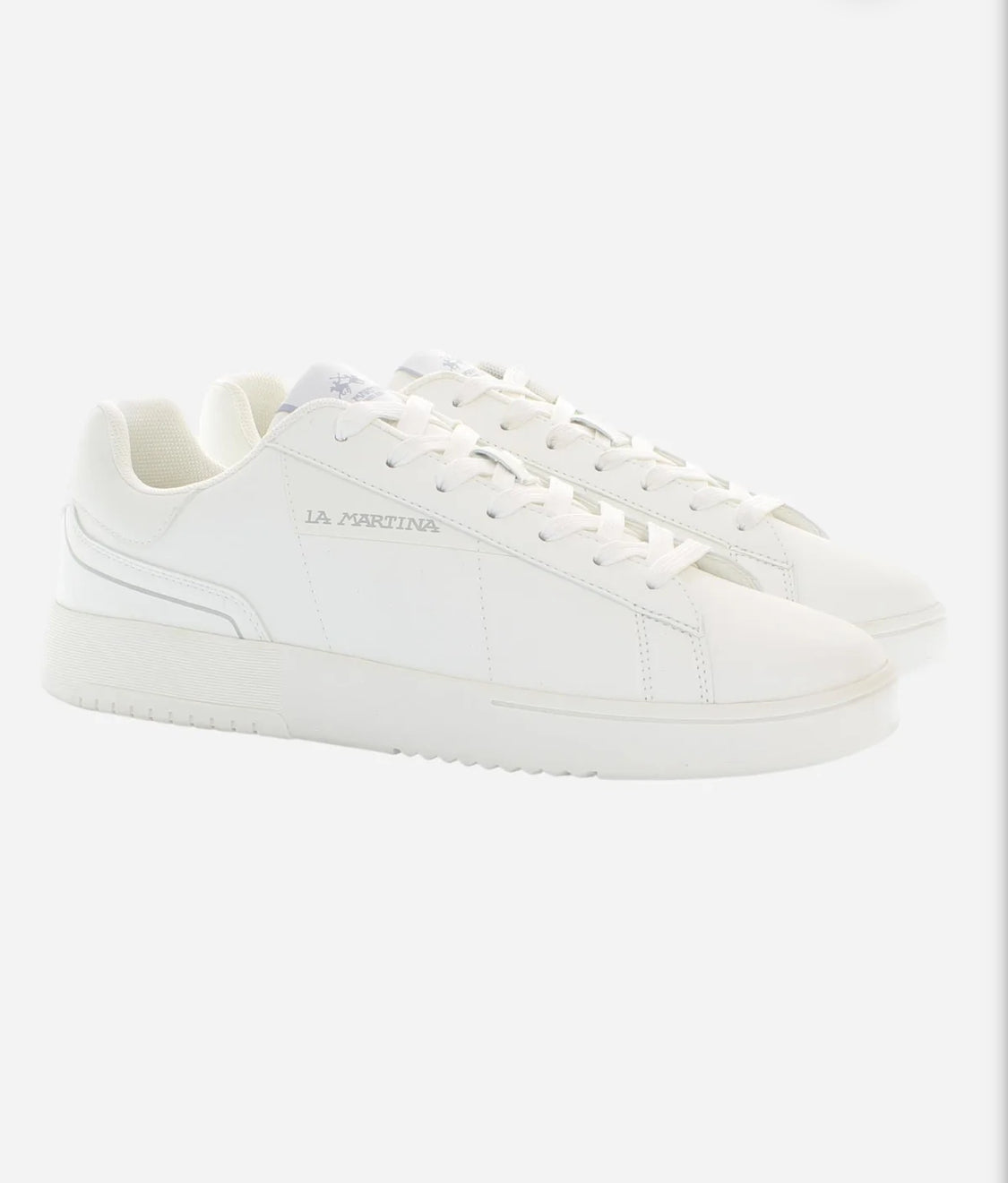 LA MARTINA Men’s Urban Leather Sneakers Total White LFM261.001.AOO.AO