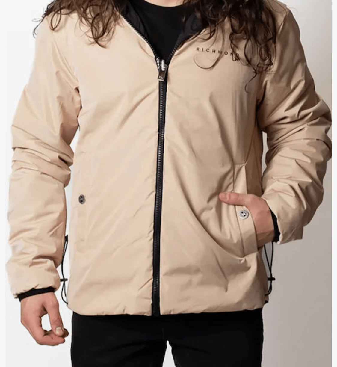 JOHN RICHMOND X ΔΙΠΛΗΣ ΟΨΗΣ ΜΠΟΥΦΑΝ REVERSIBLE JACKET UMA25044GB