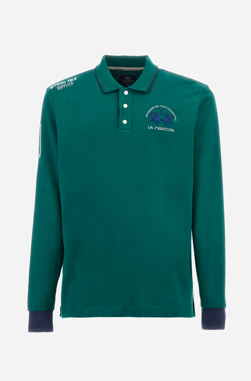 LA MARTINA MAN JERSEY LONG SLEEVE POLO ZMP300