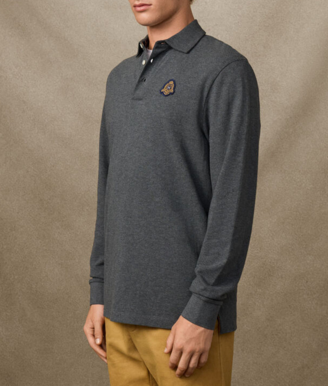 HACKETT CLASSIC FIT LONG SLEEVE CREST POLO HM5500004