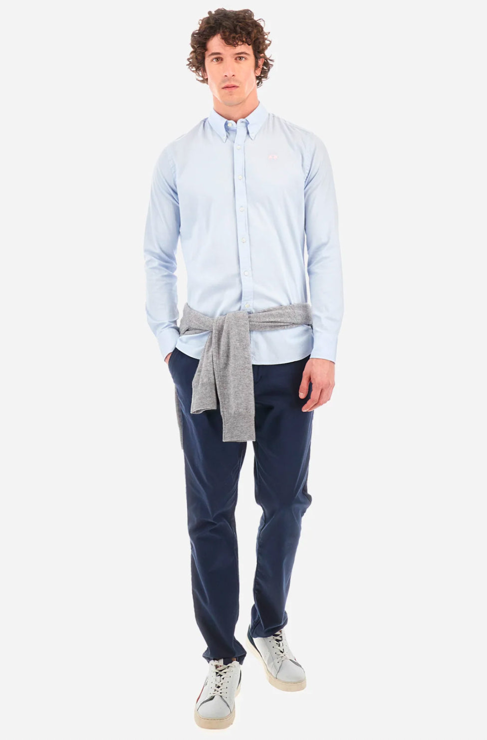La Martina Man Short Oxford Stretch Blue CCMC03