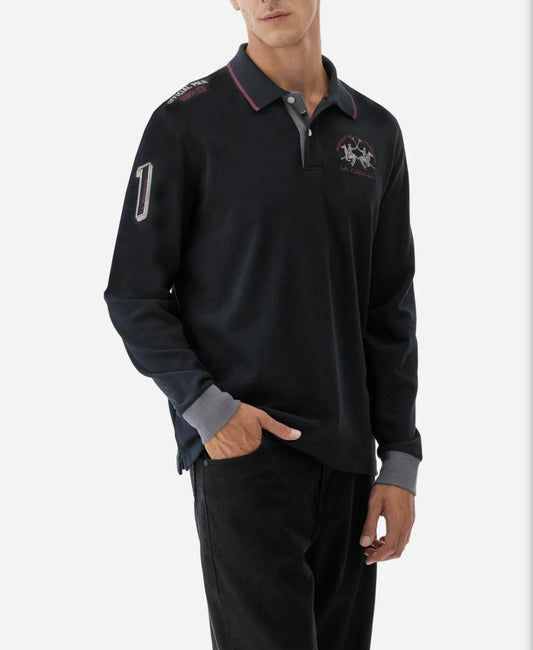 LA MARTINA Men’s polo shirt in soft-touch jersey Official Polo Supplier