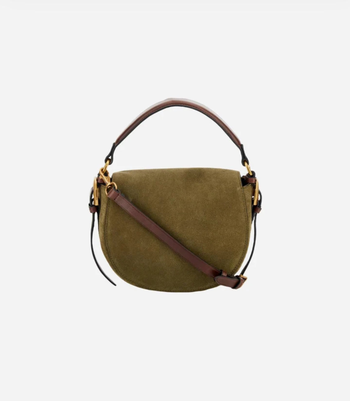 LA MARTINA Women's suede crossbody bag with saddle design - Bandolera