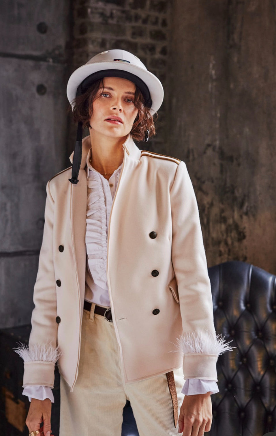 LA MARTINA WOMAN JACKET DOUBLE-BREASTED VISCOSE 58% WWJG30