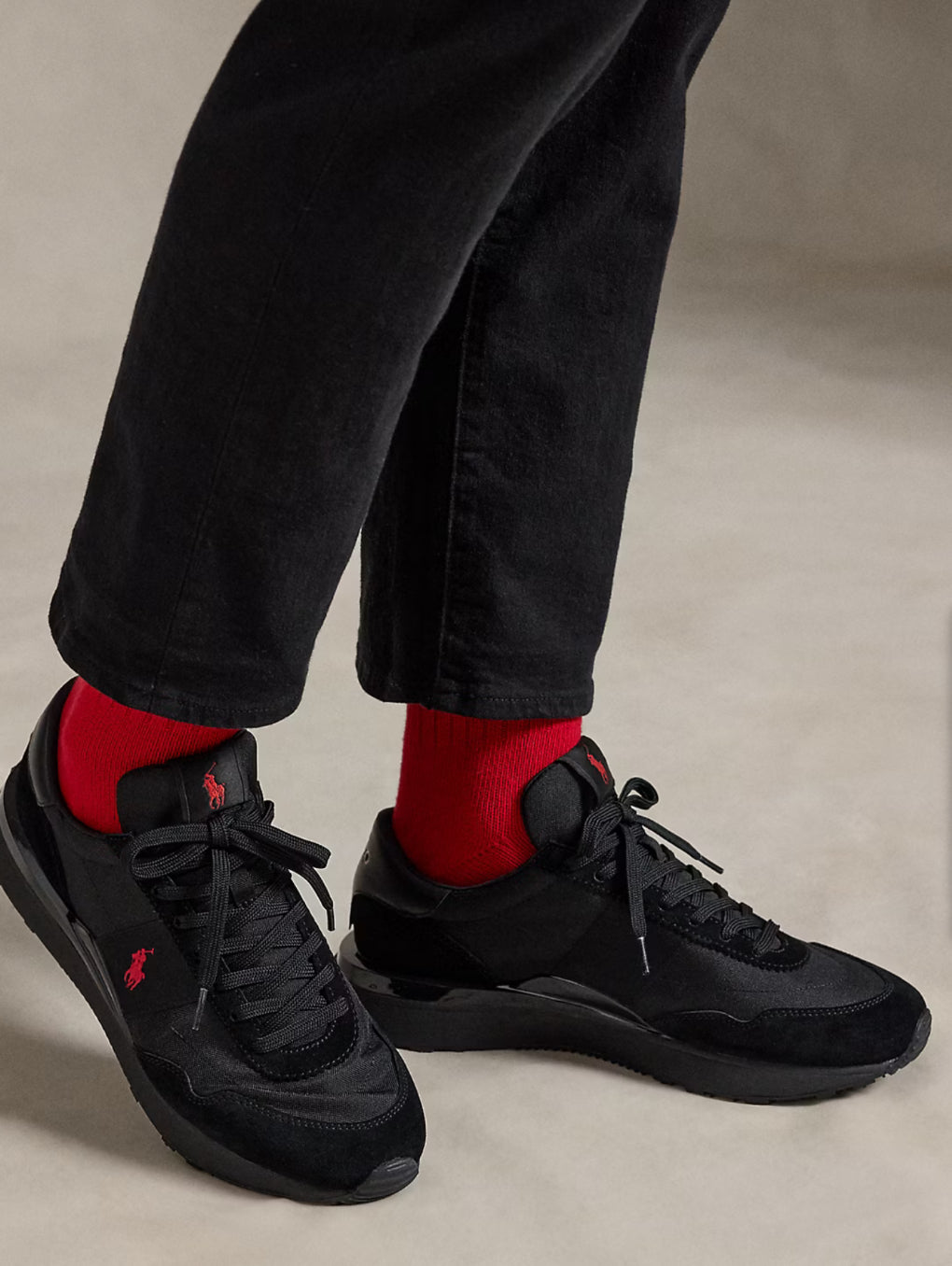 RALPH LAUREN Train 89 Suede and Oxford Trainer