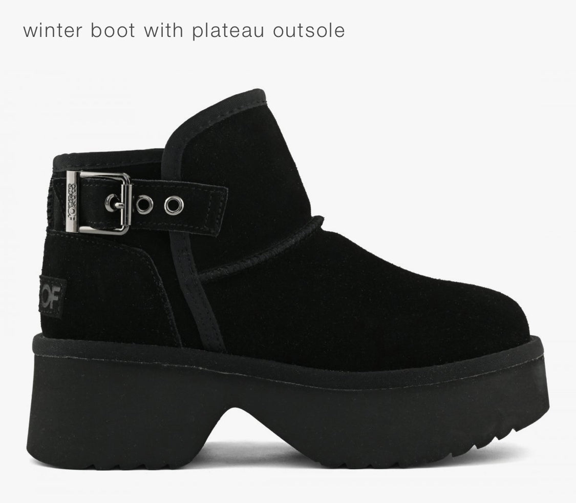 Colors of California Cow suede winter boot with plateau outsole HC.HELEN01