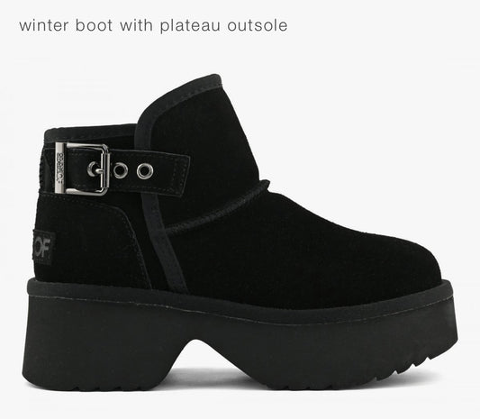 Colors of California Cow suede winter boot with plateau outsole HC.HELEN01
