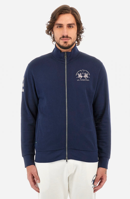 LA MARTINA MAN FLEECE BRUSHED SMF301 FULL ZIP