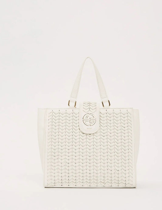 GAUDI White faux leather shopping bag V6AE-12860