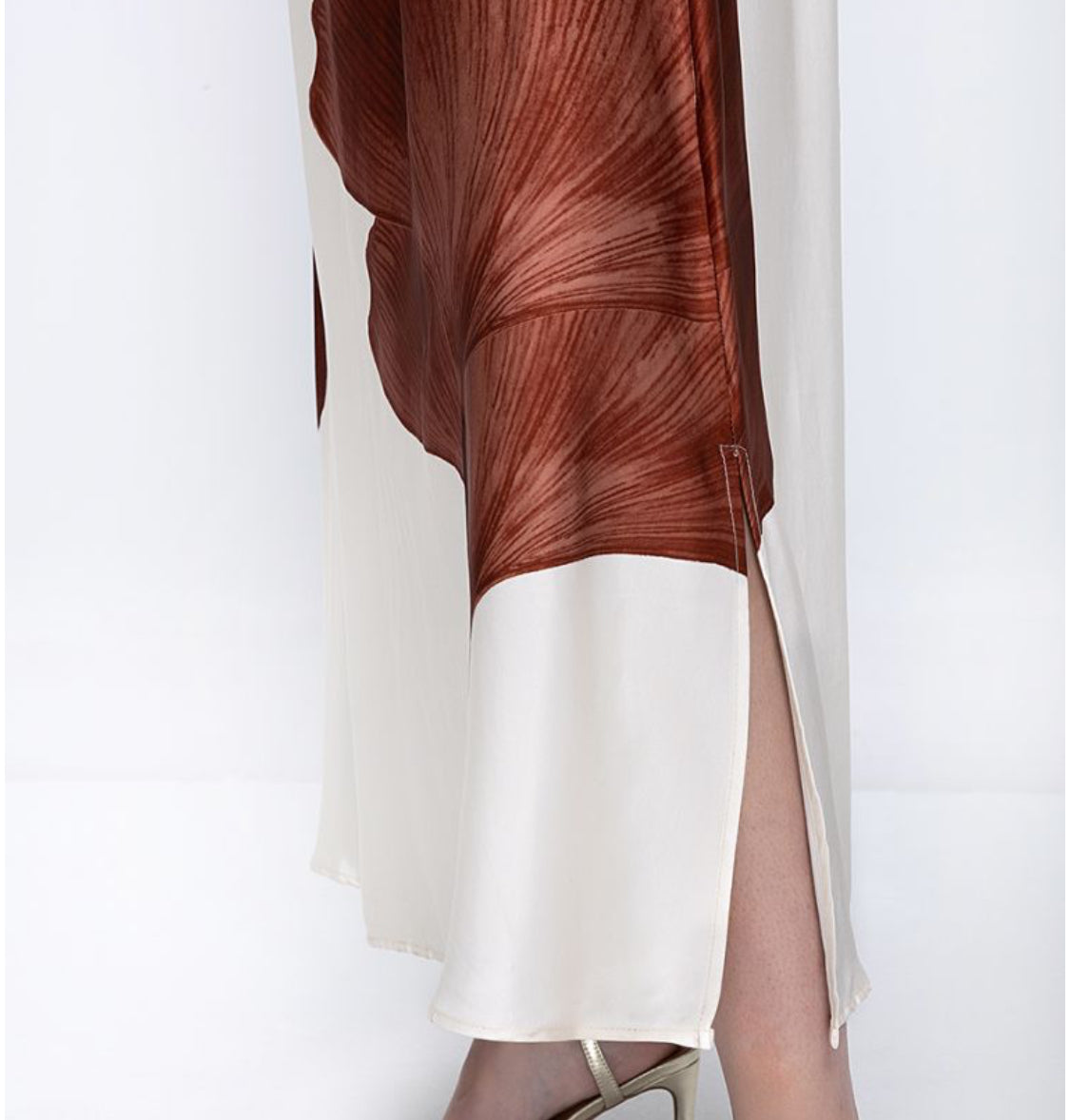 ANON LEAF LONGDRESS  A76SD085