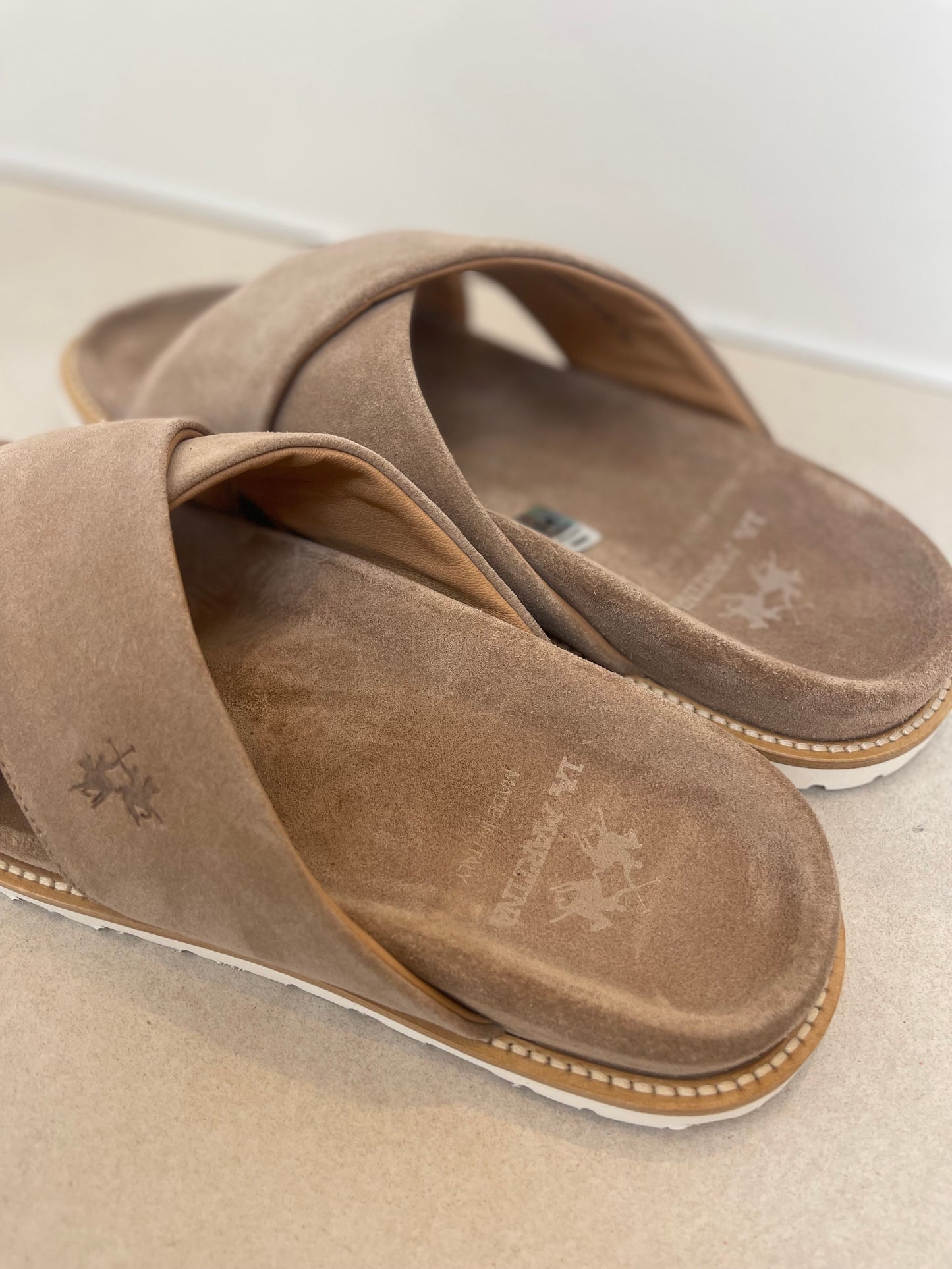 LA MARTINA MEN’S SUEDE SLIDES LFM261.120.1AO.1Y