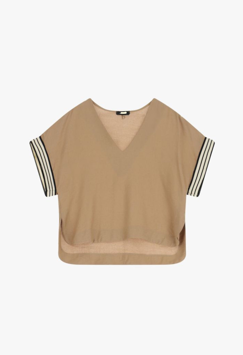 Dixie T-shirt with short sleeves and v-neck