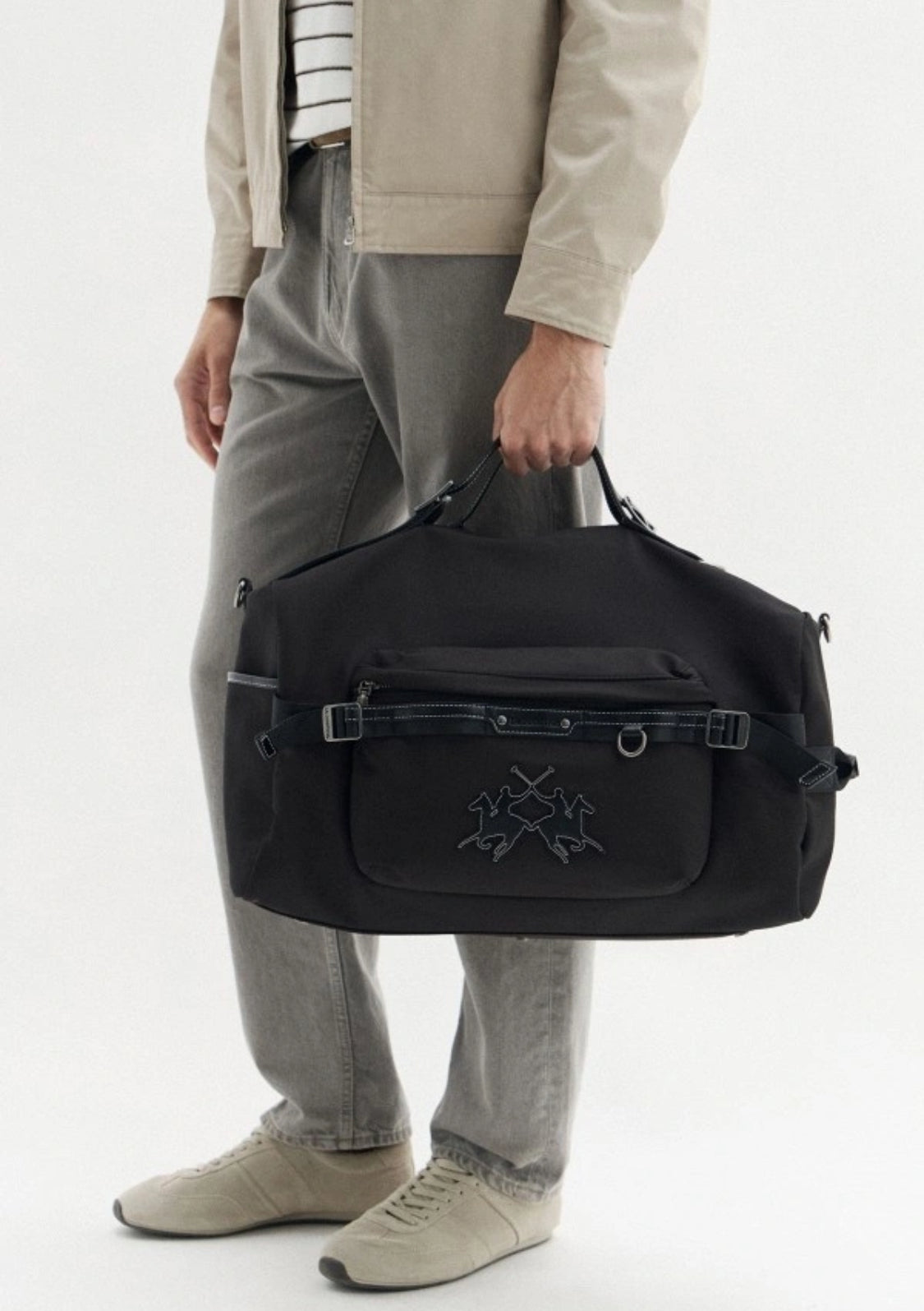 La Martina Technical canvas weekend bag five wave Matte MCA014