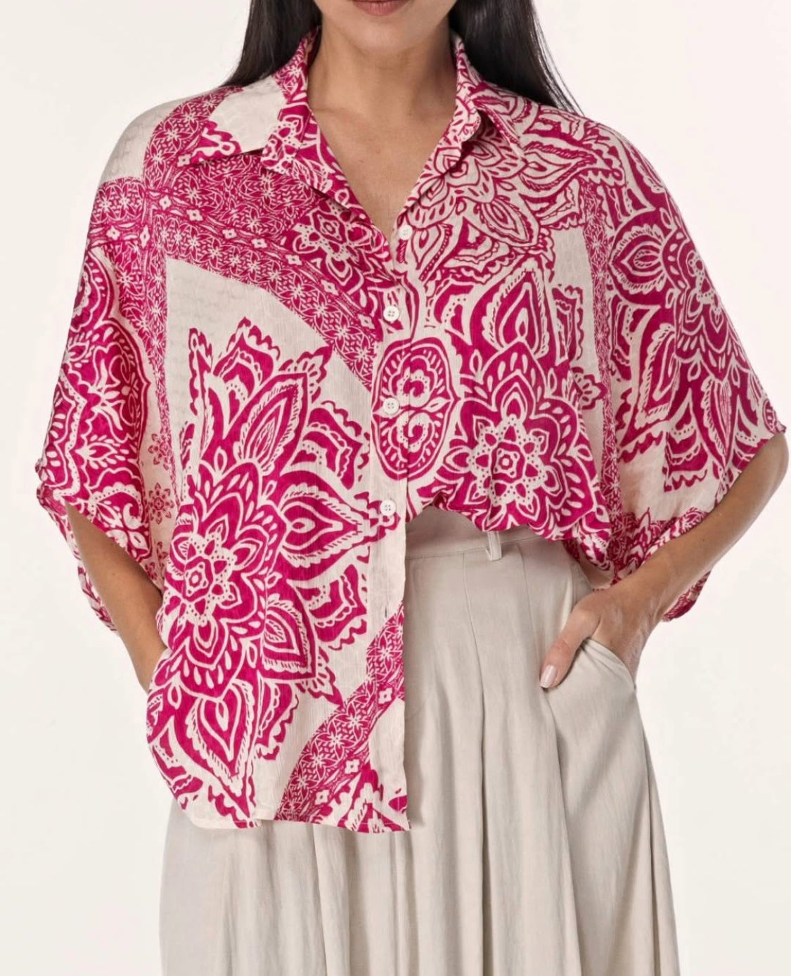 ANON 3/4 SLEEVE SHIRT A115ST117 OVERSIZED
