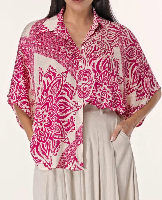 ANON 3/4 SLEEVE SHIRT A115ST117 OVERSIZED