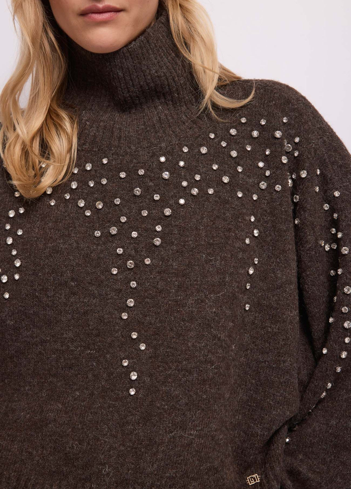 GAUDI Women’s turtleneck with rhinestones