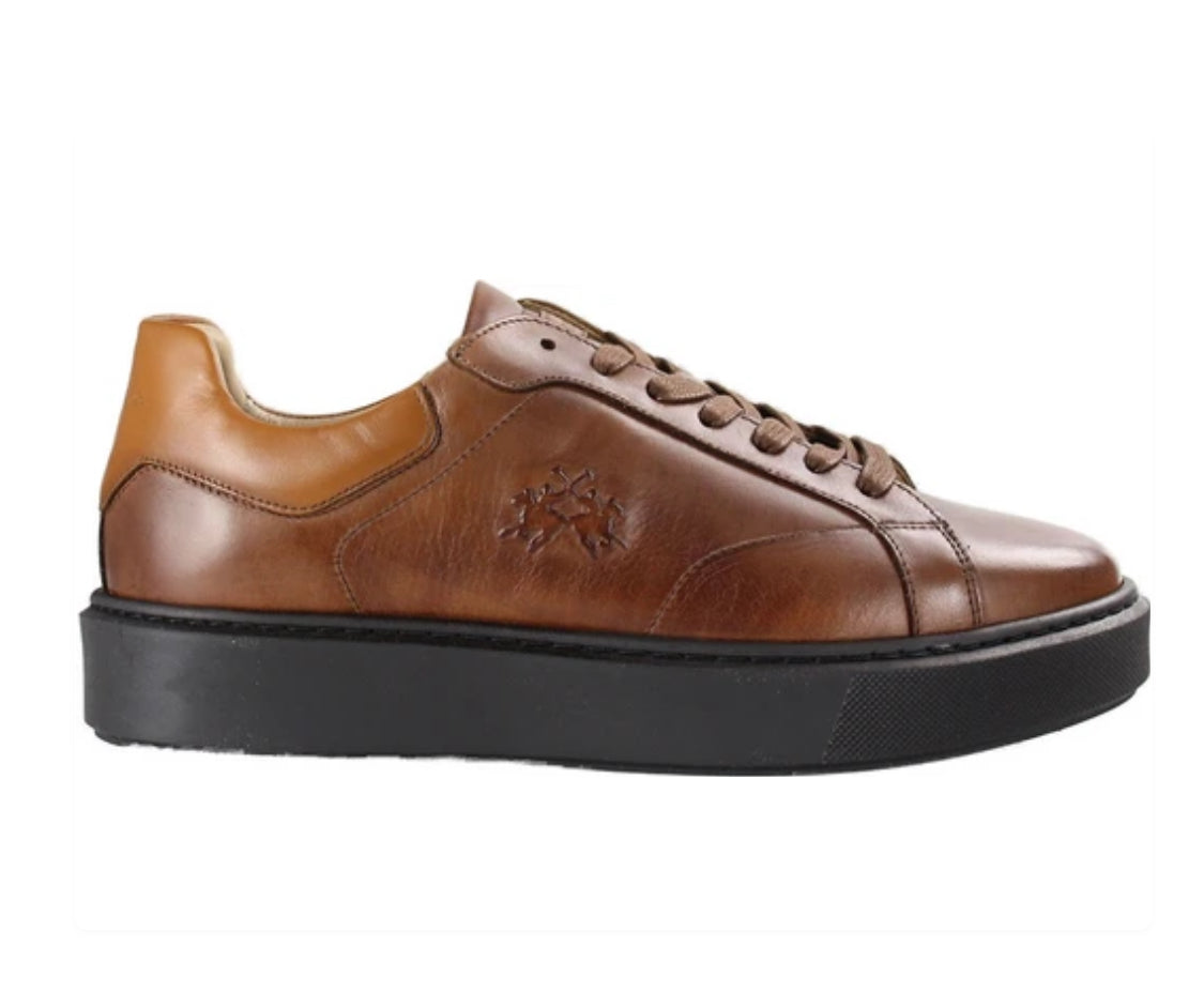 LA MARTINA MEN LEATHER VEGETABLE CALFSKIN SNEAKERS LFM232.001.3110