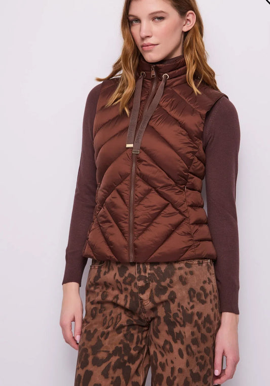 GAUDI Women’s nylon gilet with a high collar 621BD35009