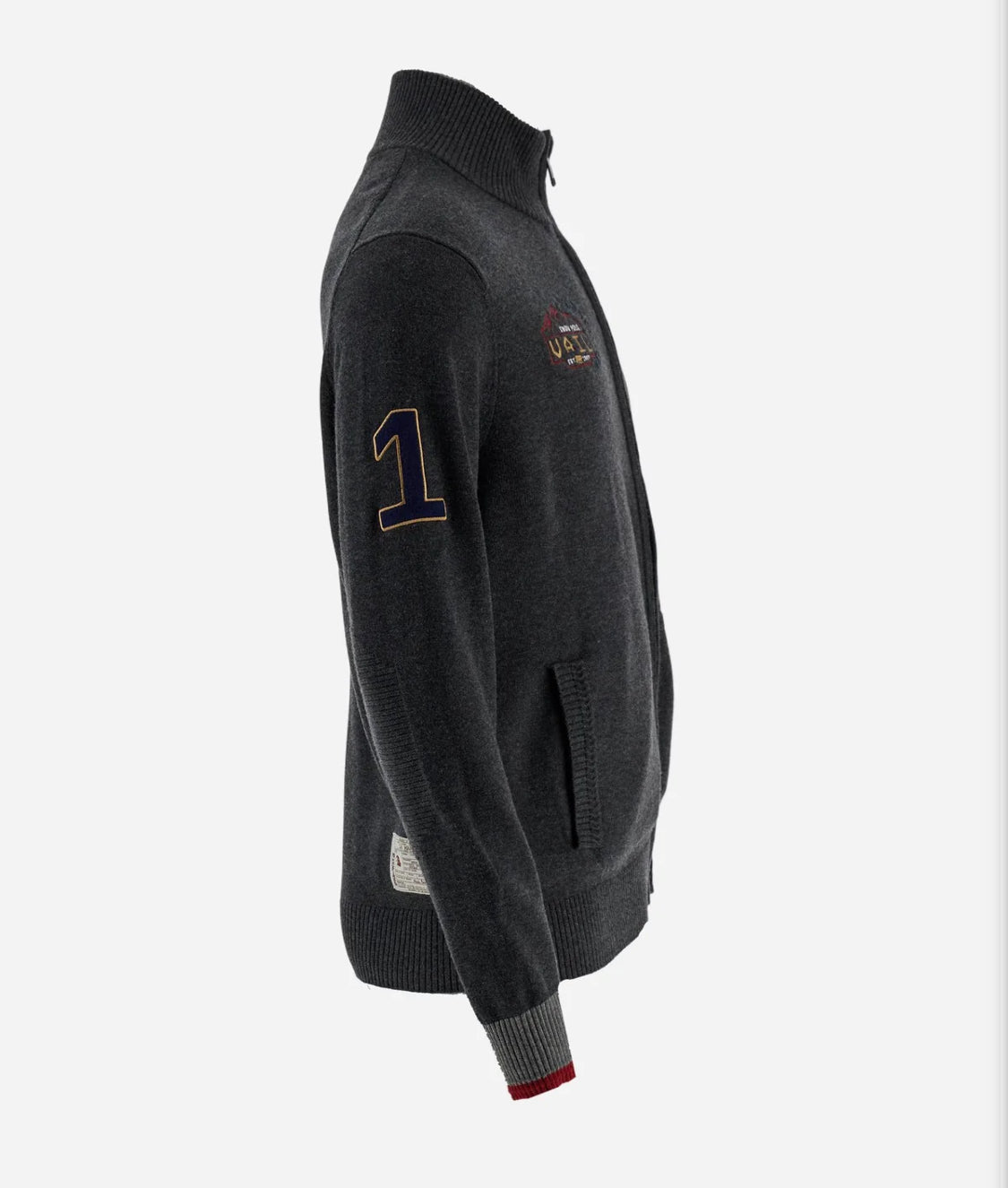 LA MARTINA Men’s full zip wool blend sweater Polo Team