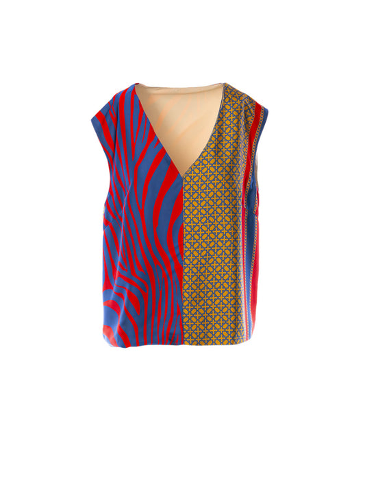 ANONYME MUSE RED BLOUSE A46SB072