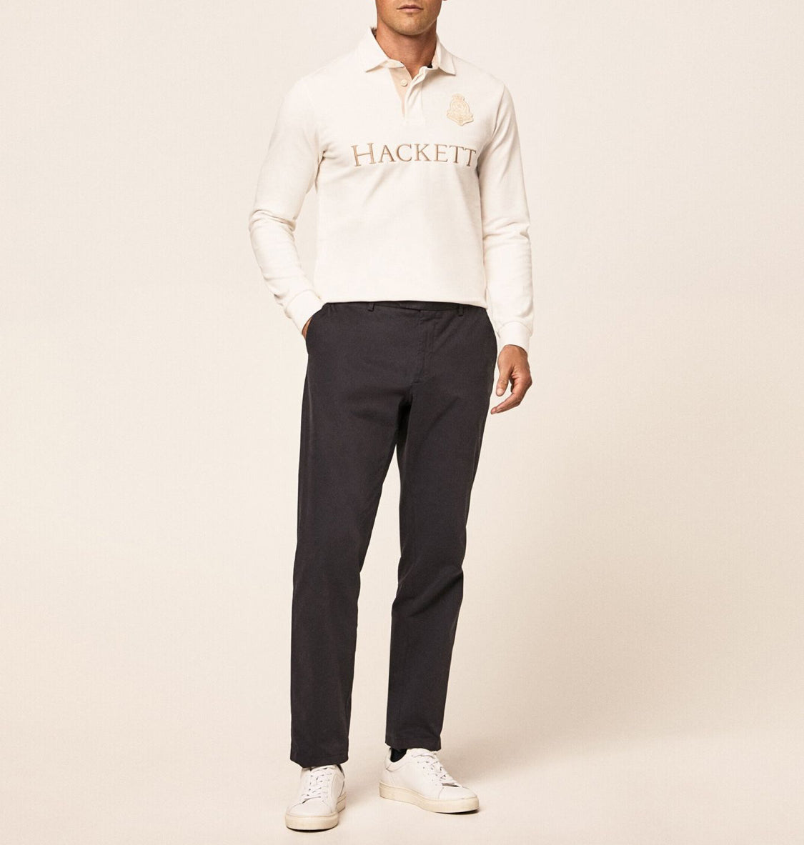 HACKETT MAN Long Sleeve Rugby Polo Shirt HM570811