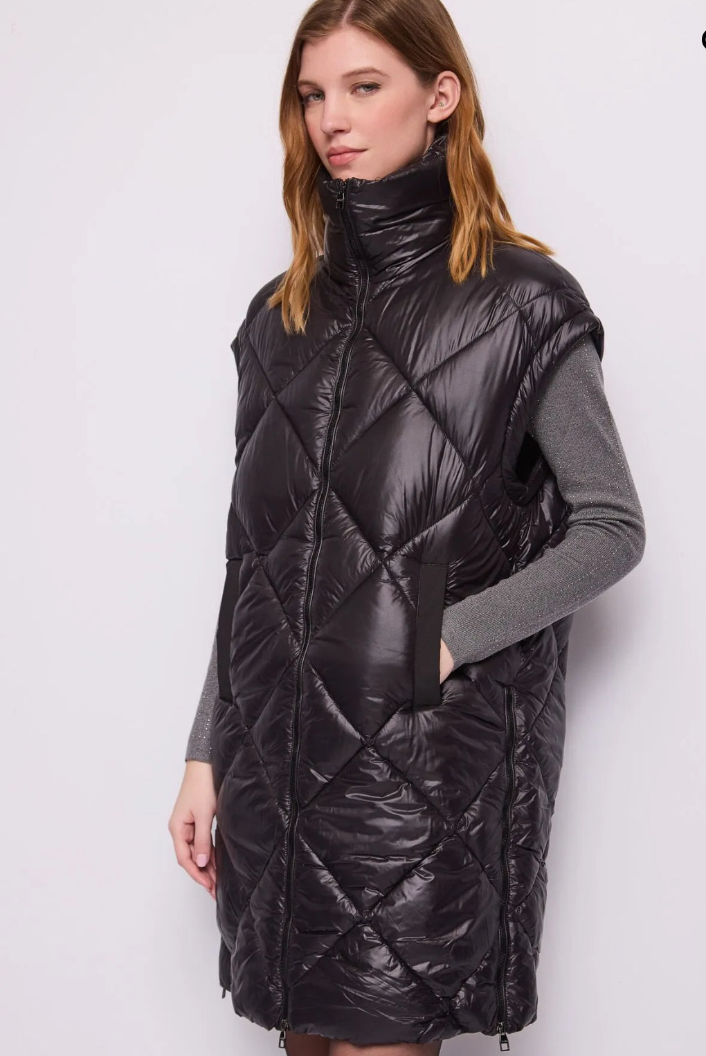 GAUDI Women’s black quilted nylon waistcoat