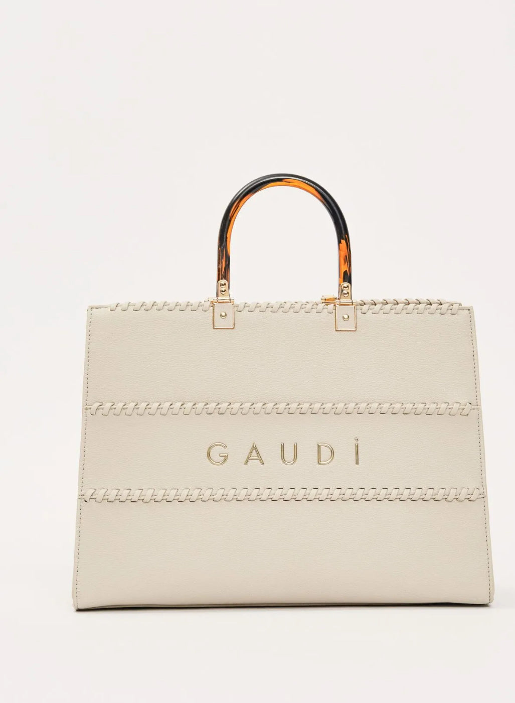 GAUDI White faux leather shopping bag V6AE-12750