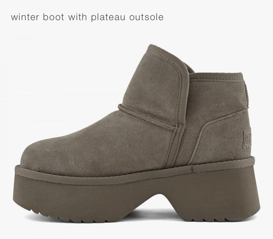 Colors of California Cow suede winter boot with plateau outsole HC.HELEN01