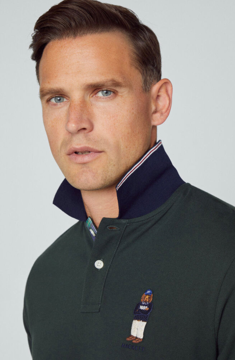 HACKETT COTTON POLO SHIRT WITH HARRY LOGO HM563193