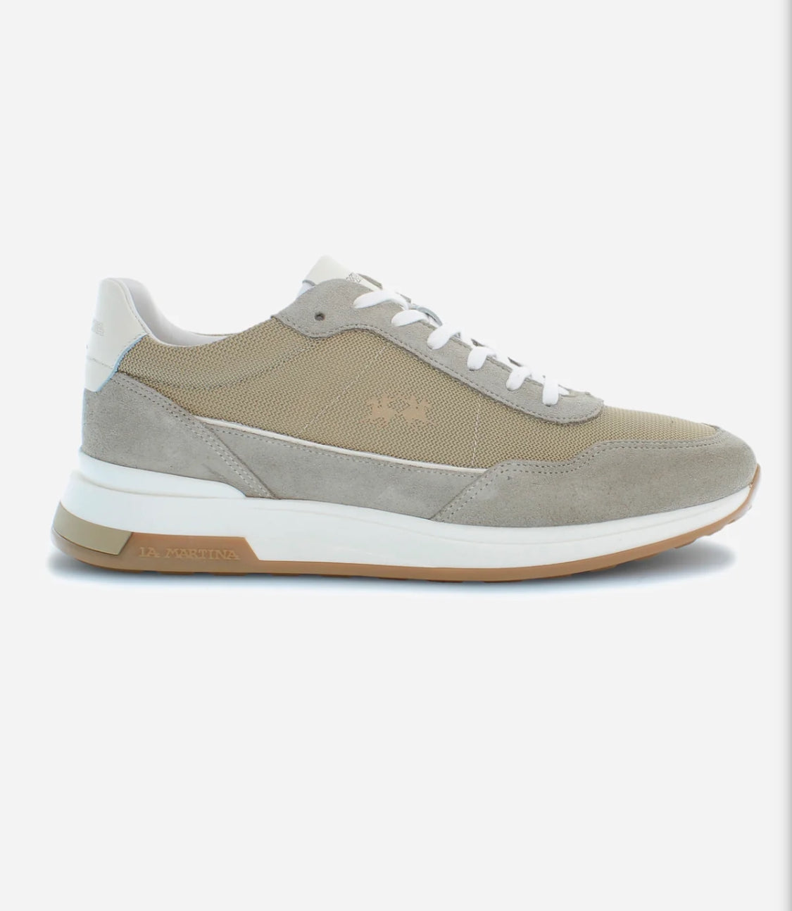 LA MARTINA MEN’S TRAINERS IN LEATHER FABRIC AND SUEDE