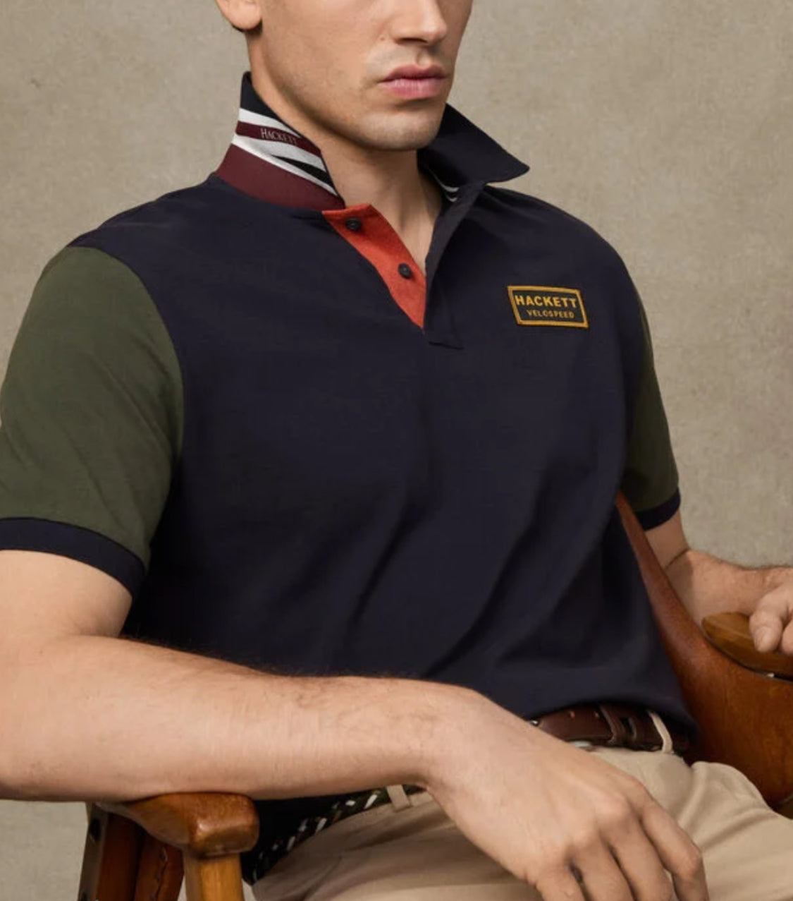 HACKETT CLASSIC FIT SHORT SLEEVE RALLY MULTI POLO HM5600029