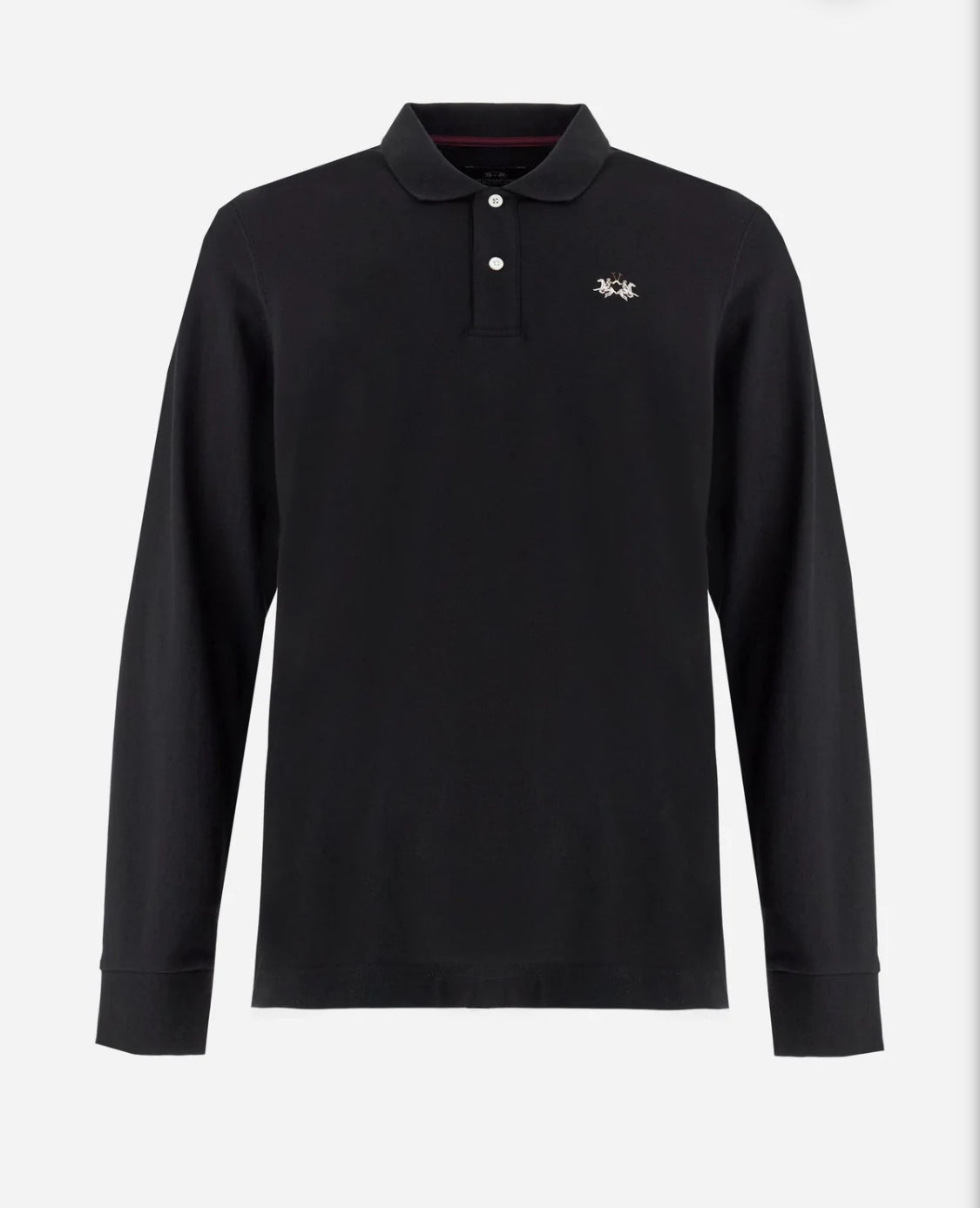 LA MARTINA BASIC Men’s stretch cotton piqué polo gabardine undercollar MBP004