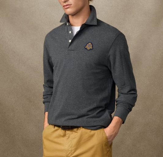 HACKETT CLASSIC FIT LONG SLEEVE CREST POLO HM5500004